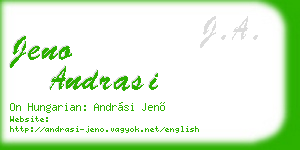 jeno andrasi business card